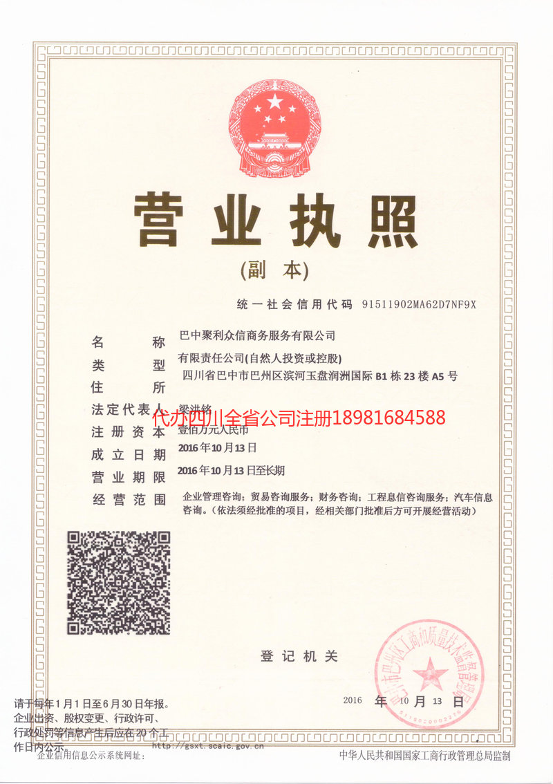 新泰新泰聚利众信商务服务有限公司